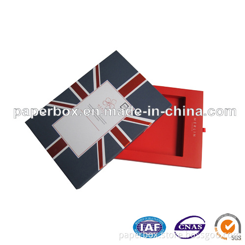 England Style Paper Drawer Box with Ribbon